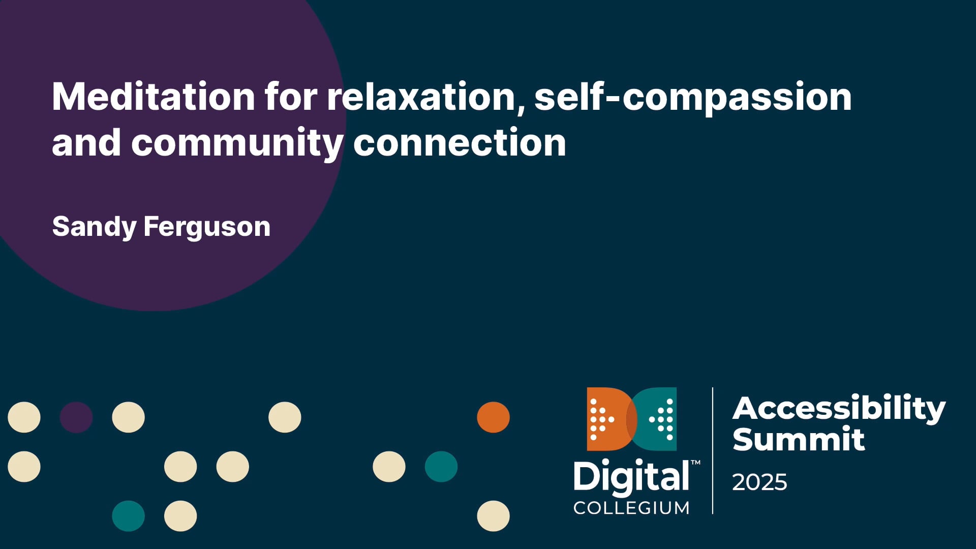 Meditation for relaxation, self-compassion and community connection