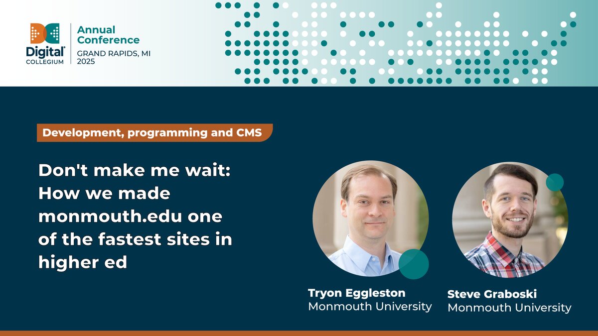 Don’t make me wait: How we made monmouth.edu one of the fastest sites in higher ed