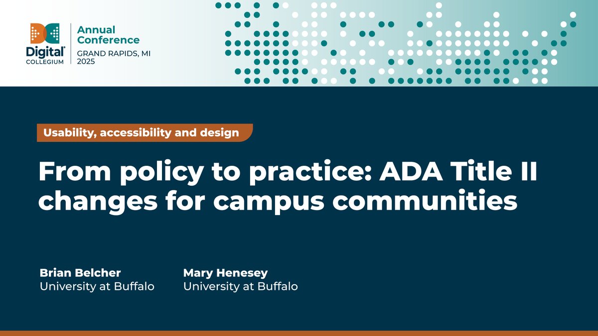 From policy to practice: ADA Title II changes for campus communities