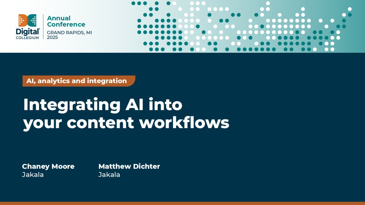Integrating AI into your content workflows