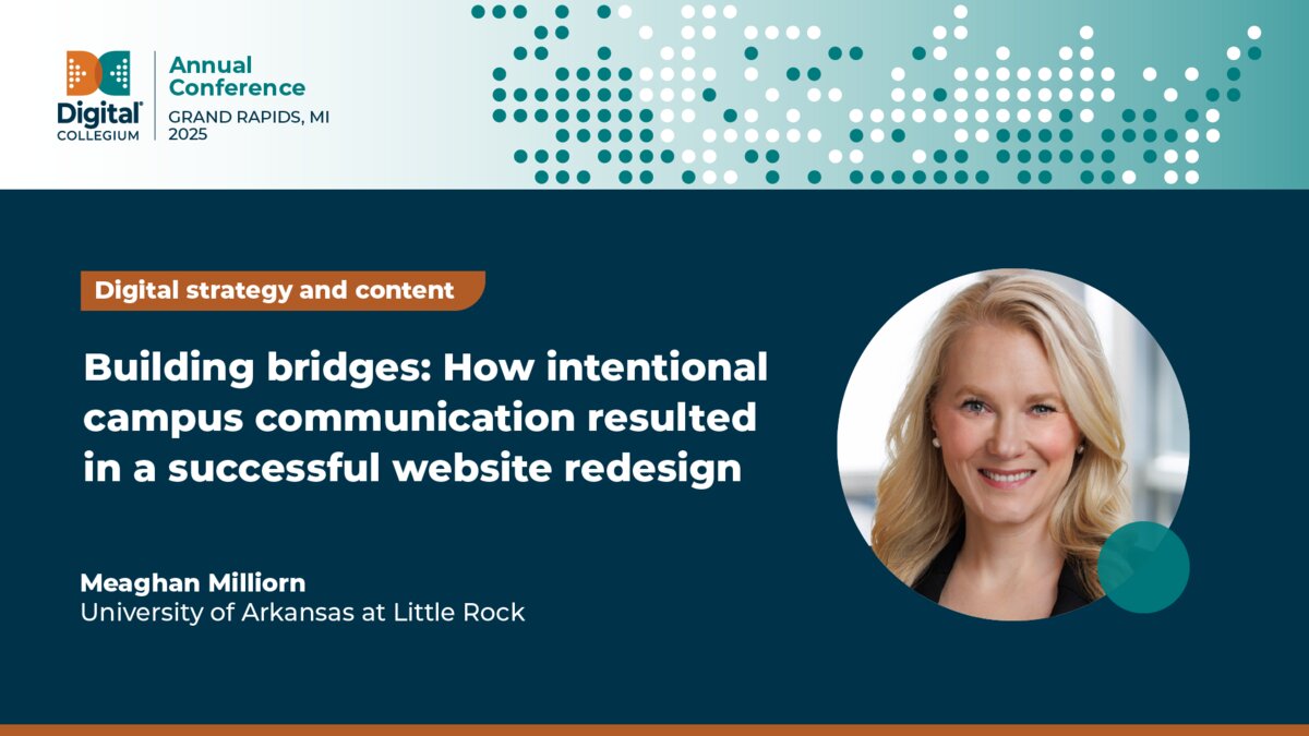 Building bridges: How intentional campus communication resulted in a successful website redesign