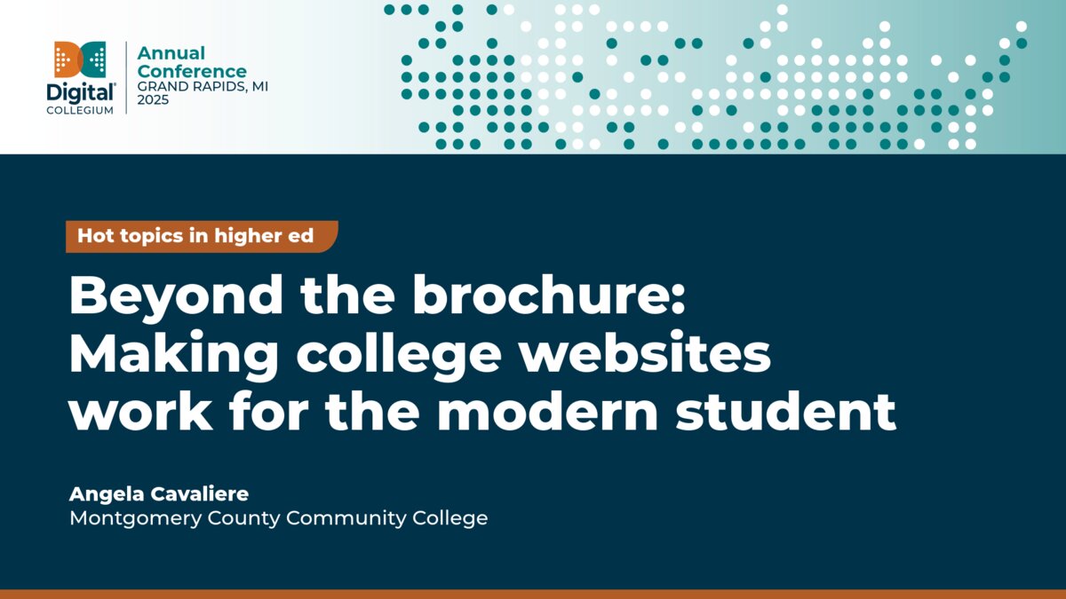 Beyond the brochure: Making college websites work for the modern student