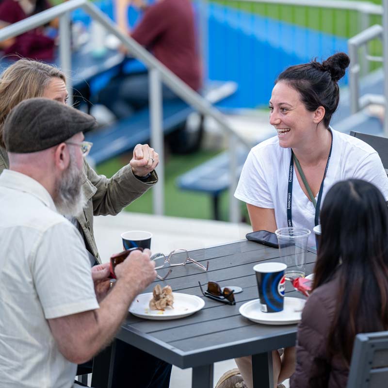 Attendees network at the annual conference big social event