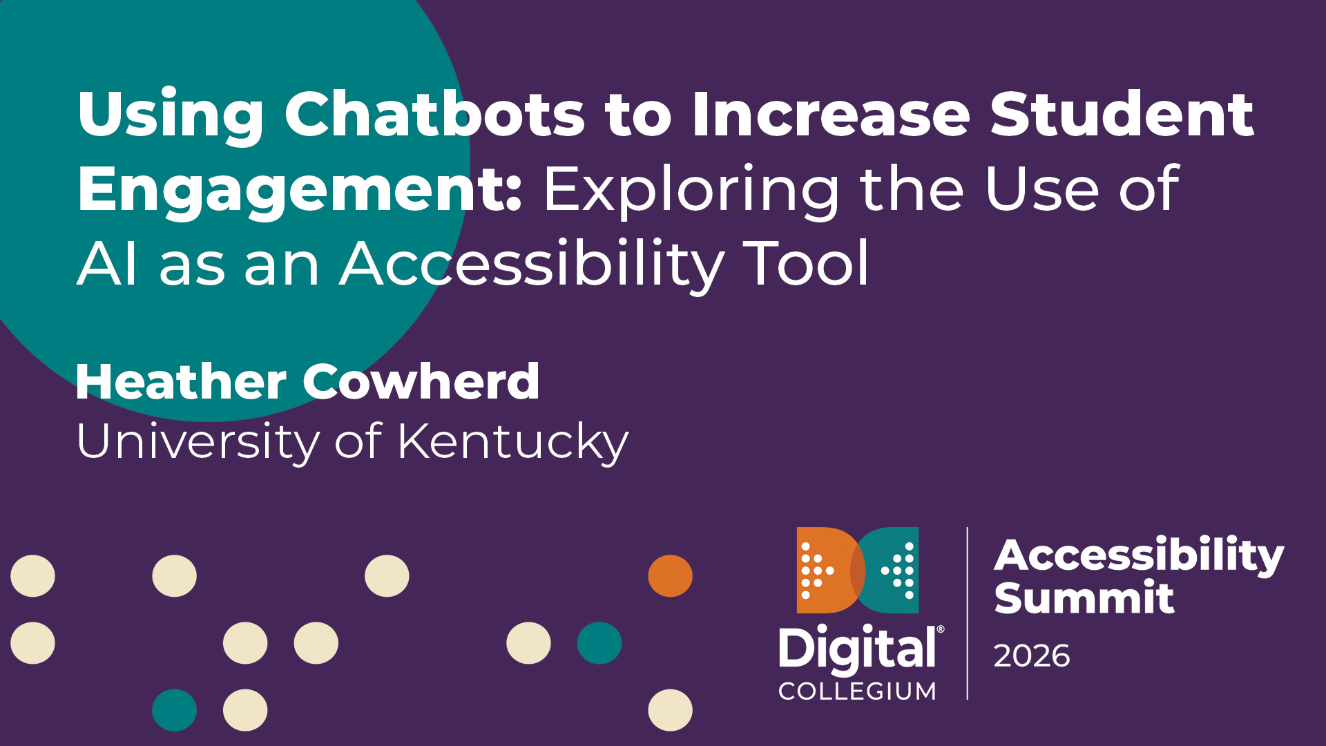 Using chatbots to increase student engagement: Exploring the use of AI as an accessibility tool