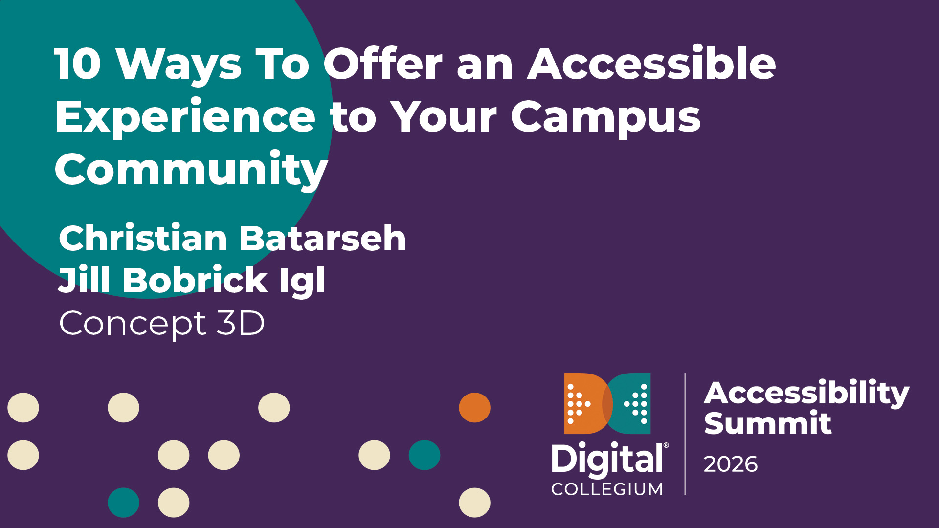 10 ways to offer an accessible experience to your campus community