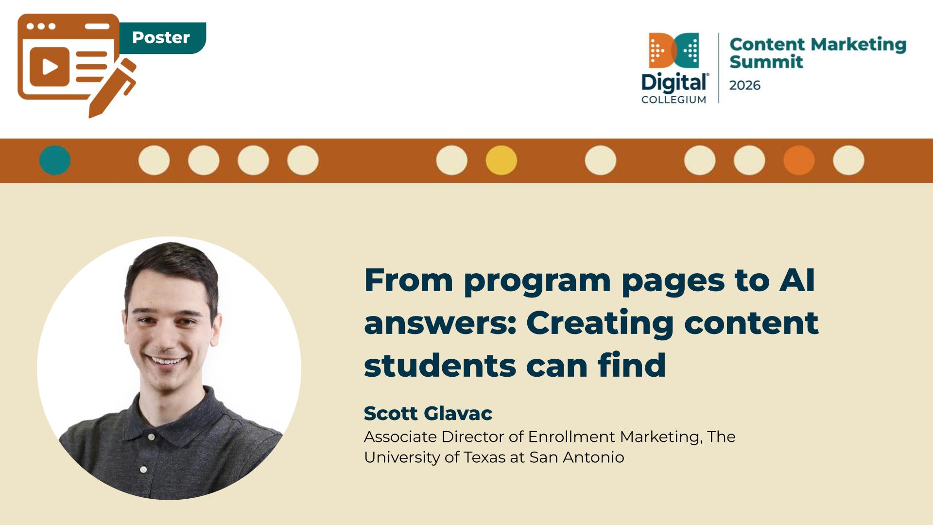 From program pages to AI answers: Creating content students can find