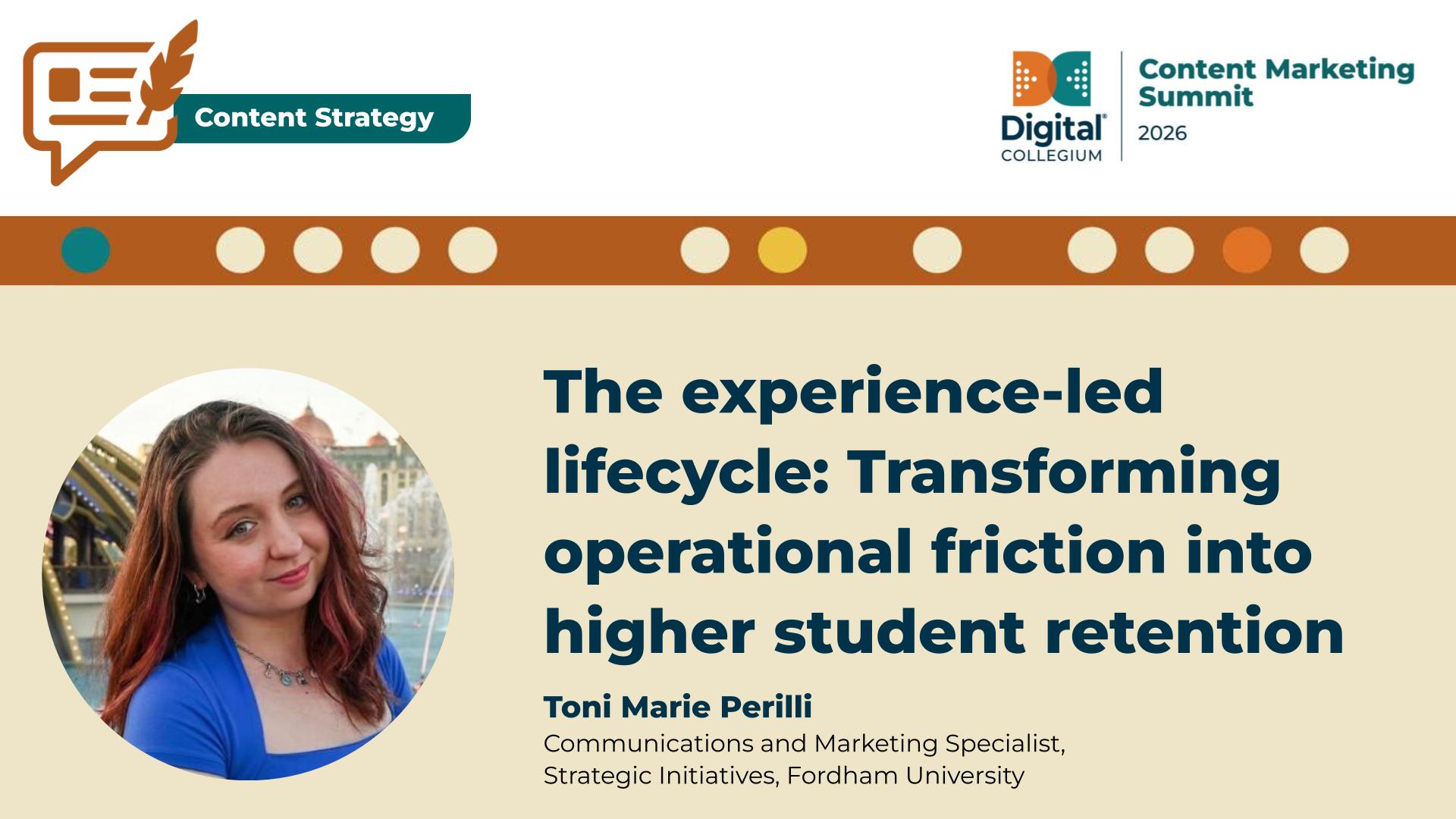 The experience-led lifecycle: Transforming operational friction into higher student retention